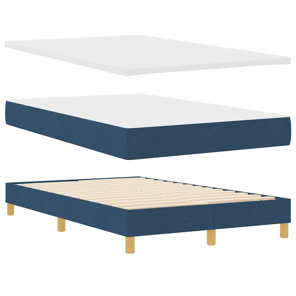 Letto a molle con cuscino con testiera Blu 120 x 190 cm Tessuto | homemem39