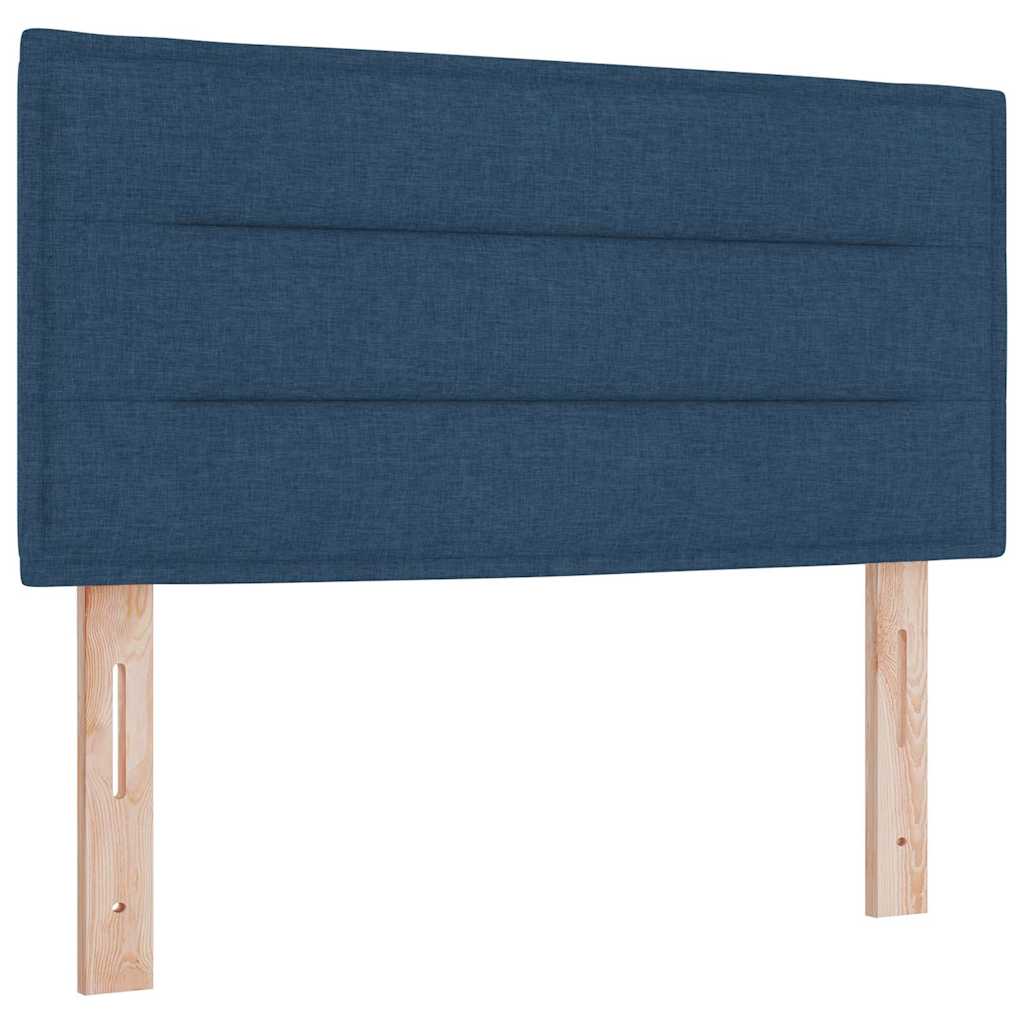 Letto a molle con cuscino con testiera Blu 120 x 190 cm Tessuto | homemem39