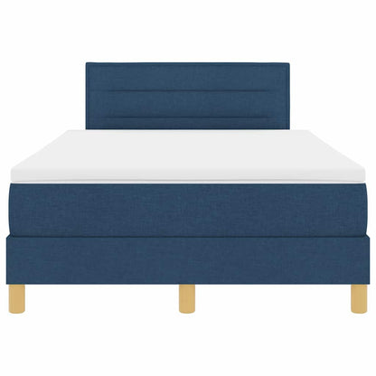 Letto a molle con cuscino con testiera Blu 120 x 190 cm Tessuto