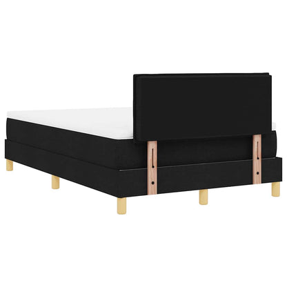 Letto a molle con cuscino Nero 120 x 200 cm Tessuto