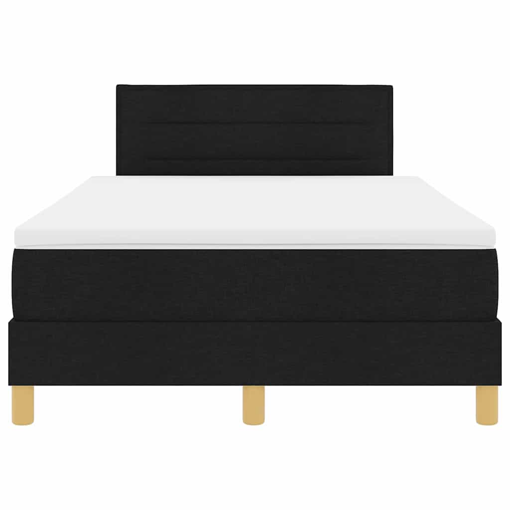 Letto a molle con cuscino Nero 120 x 200 cm Tessuto