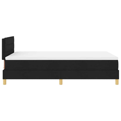 Letto a molle con cuscino Nero 120 x 200 cm Tessuto