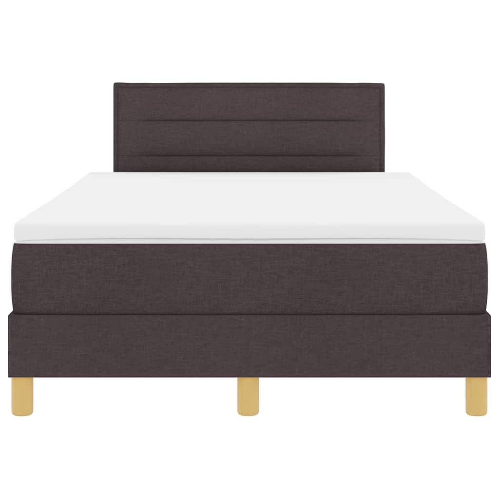 Letto a molle con cuscino Marrone Scuro 120 x 200 cm Tessuto | homemem39