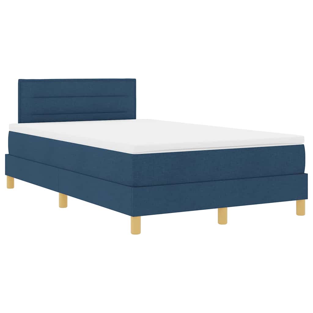 Letto a molle con cuscino con testiera Blu 120 x 200 cm Tessuto | homemem39