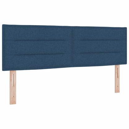 Letto a molle con cuscino con testiera Blu 140 x 190 cm Tessuto | homemem39