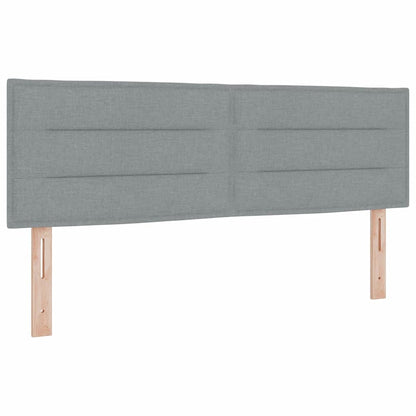Letto a molle con cuscino Grigio chiaro 140 x 200 cm Tessuto | homemem39