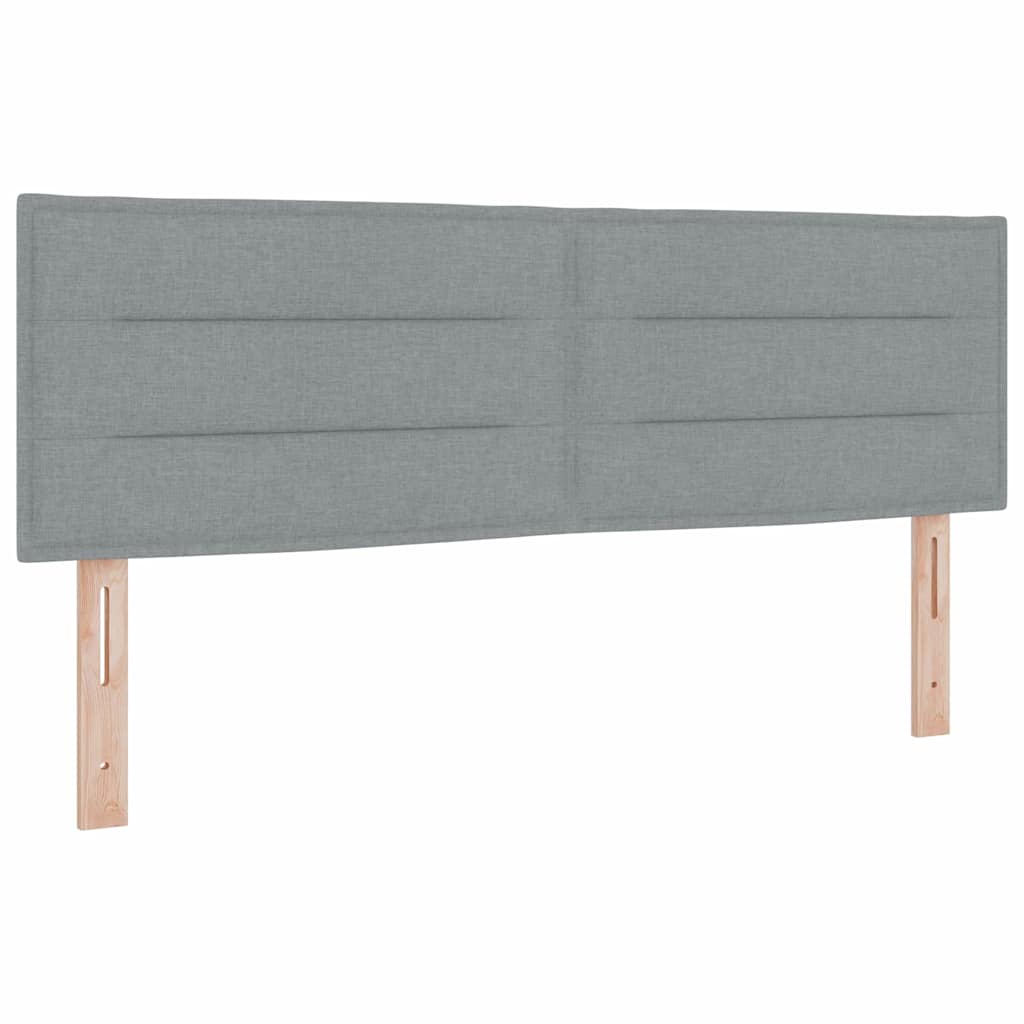 Letto a molle con cuscino Grigio chiaro 140 x 200 cm Tessuto