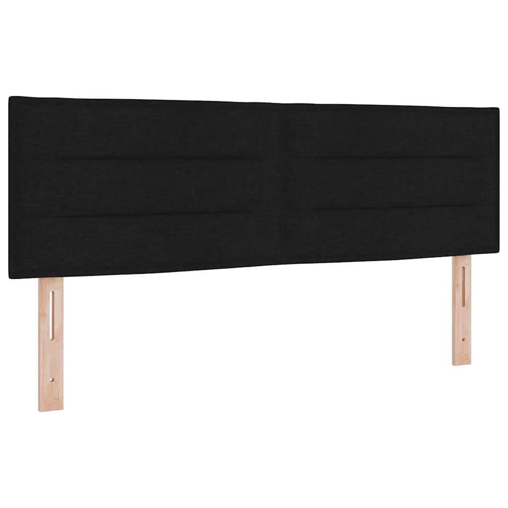 Letto a molle con cuscino Nero 140 x 200 cm Tessuto | homemem39