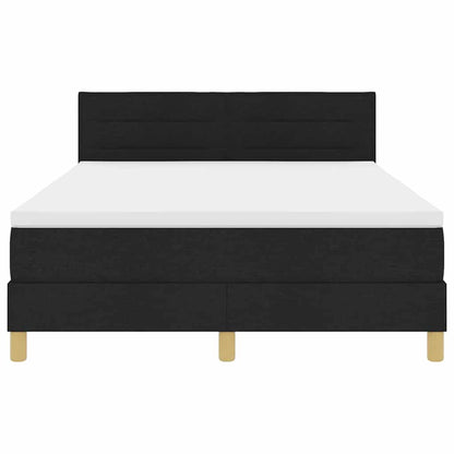 Letto a molle con cuscino Nero 140 x 200 cm Tessuto | homemem39