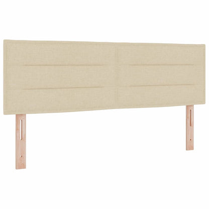 Letto a molle con cuscino Crema 140 x 200 cm Tessuto | homemem39