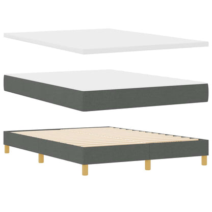 Letto a molle con cuscino Grigio scuro 160 x 200 cm Tessuto