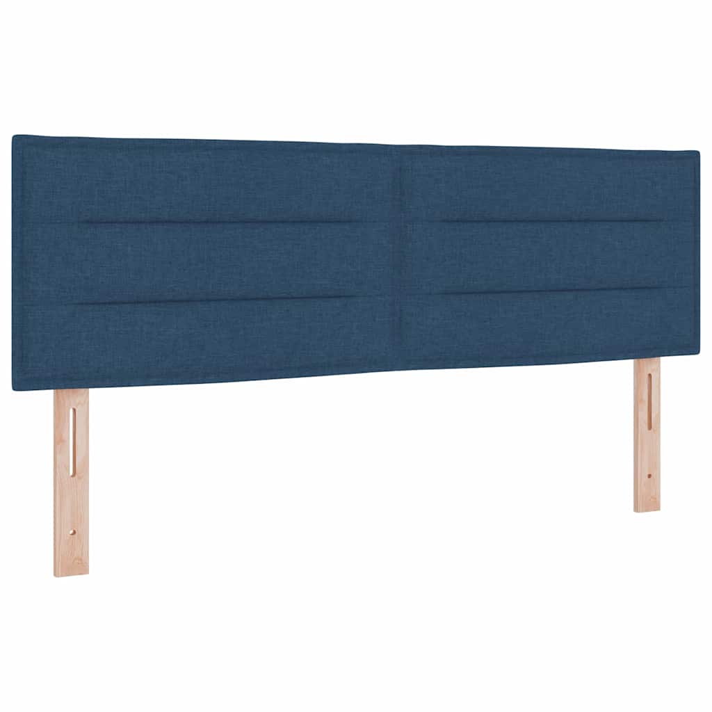 Letto a molle con cuscino con testiera Blu 160 x 200 cm Tessuto | homemem39