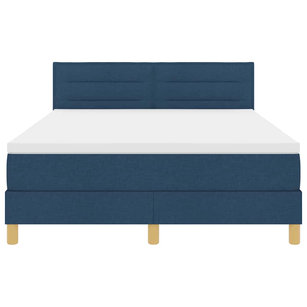 Letto a molle con cuscino con testiera Blu 160 x 200 cm Tessuto | homemem39