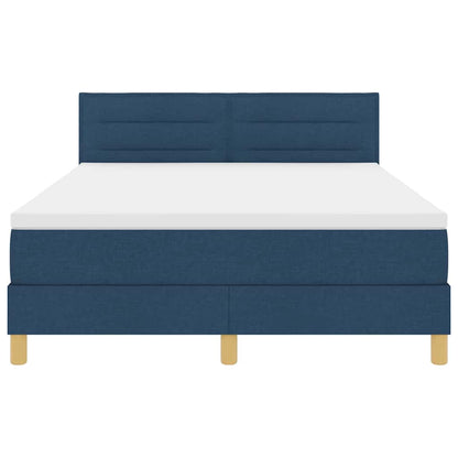 Letto a molle con cuscino con testiera Blu 160 x 200 cm Tessuto | homemem39