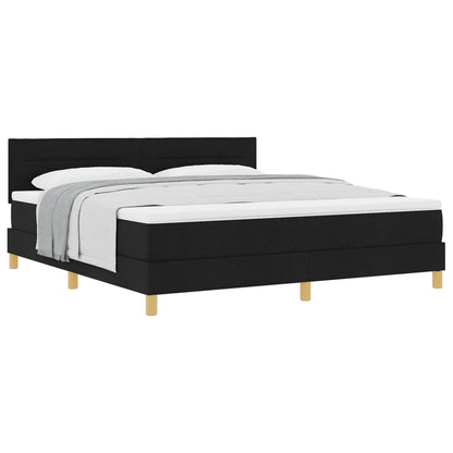 Letto a molle con cuscino Nero 180 x 200 cm Tessuto | homemem39
