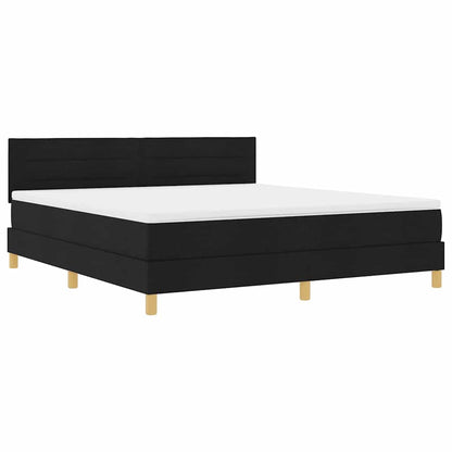 Letto a molle con cuscino Nero 180 x 200 cm Tessuto | homemem39