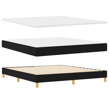 Letto a molle con cuscino Nero 180 x 200 cm Tessuto | homemem39