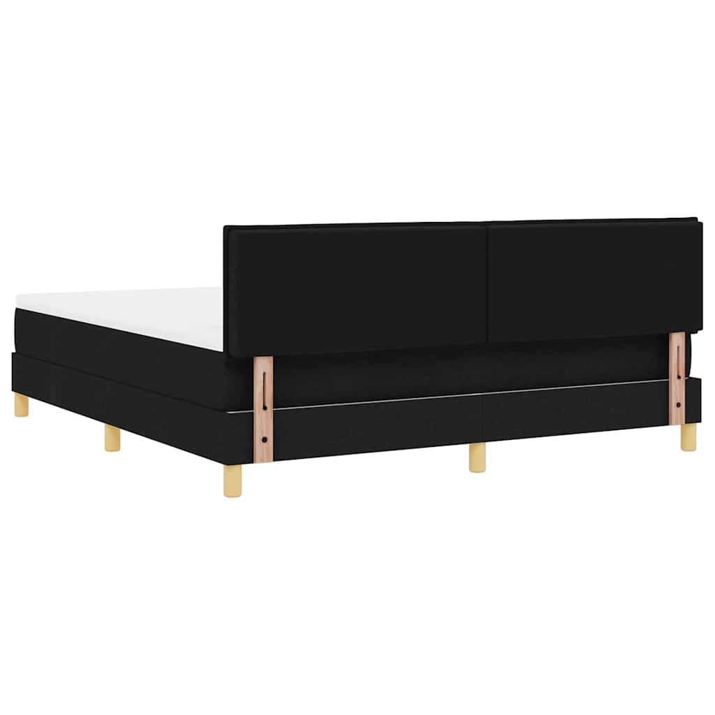 Letto a molle con cuscino Nero 180 x 200 cm Tessuto | homemem39