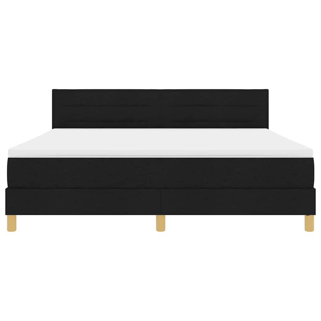 Letto a molle con cuscino Nero 180 x 200 cm Tessuto | homemem39