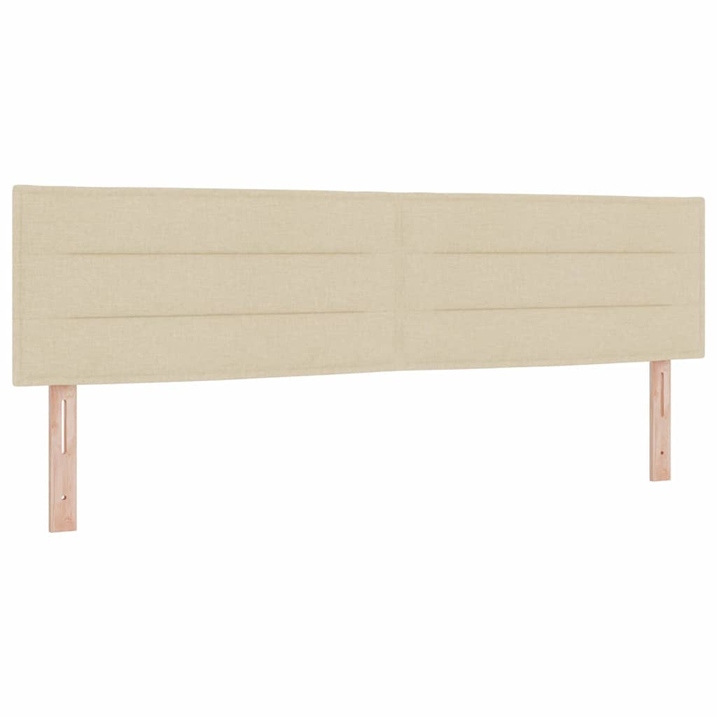 Letto box spring con materasso Crema 180 x 200 cm Tessuto