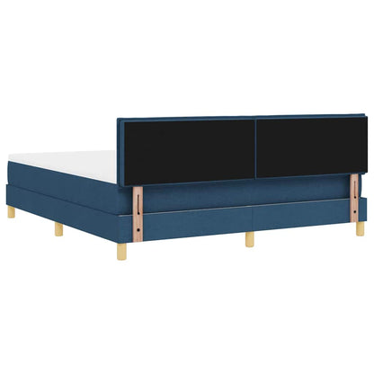 Letto a molle con cuscino con testiera Blu 180 x 200 cm Tessuto | homemem39