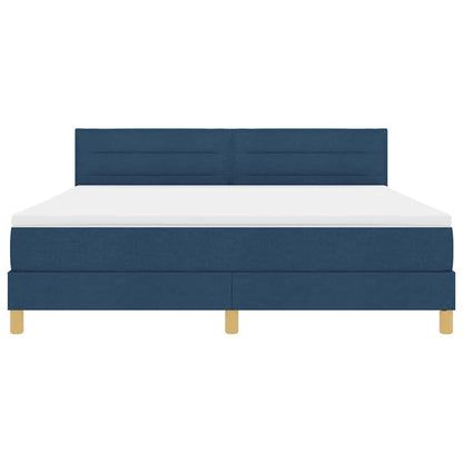 Letto a molle con cuscino con testiera Blu 180 x 200 cm Tessuto | homemem39