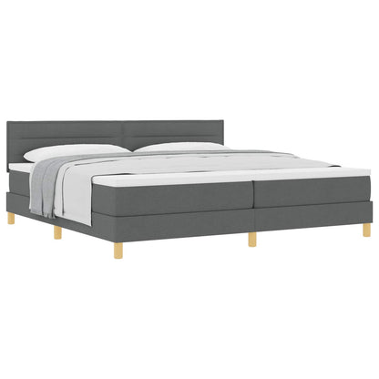 Letto a molle con cuscino Grigio scuro 200 x 200 cm Tessuto | homemem39