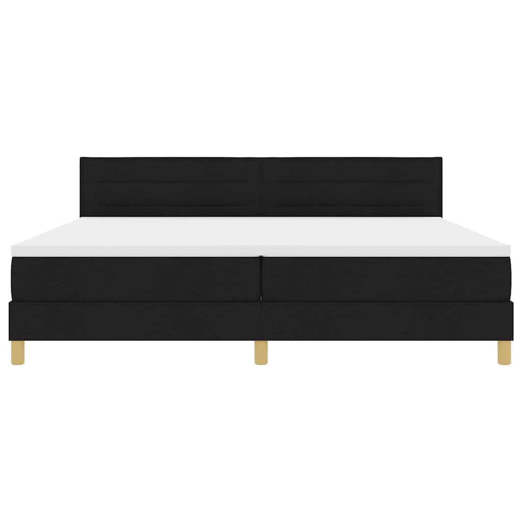 Letto a molle con cuscino Nero 200 x 200 cm Tessuto | homemem39