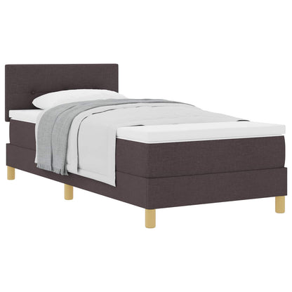 Letto a molle con cuscino Marrone Scuro 80 x 200 cm Tessuto | homemem39