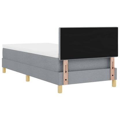 Letto a molle con cuscino Grigio chiaro 90 x 200 cm Tessuto | homemem39