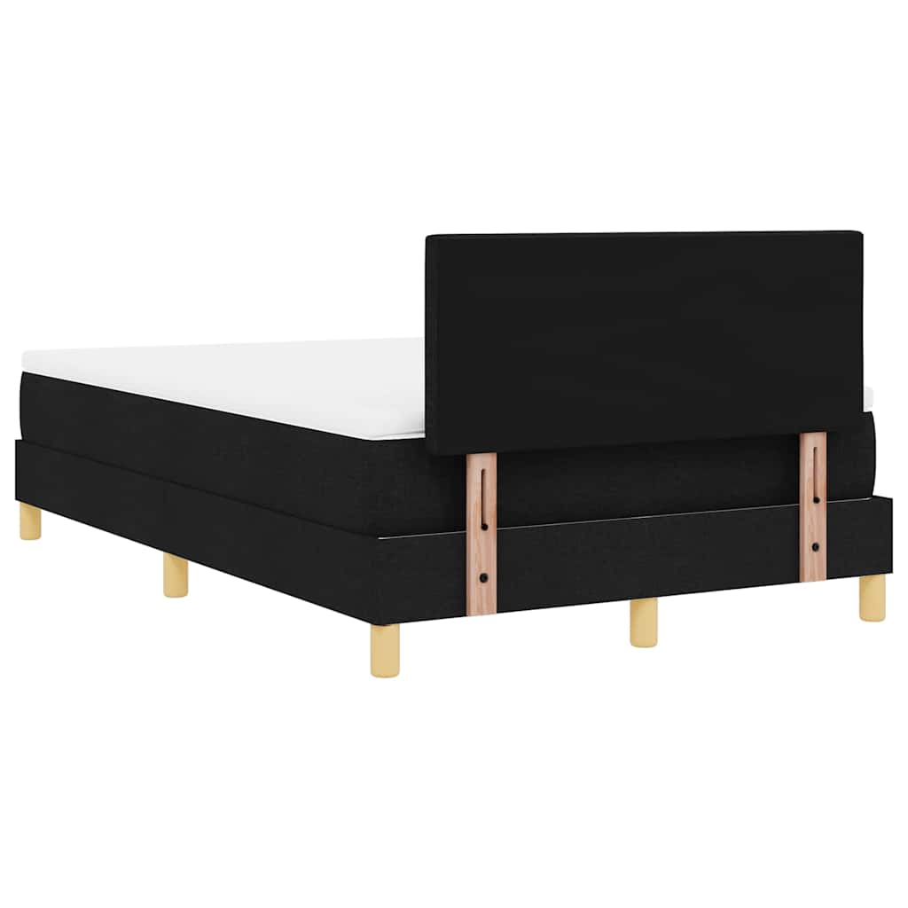 Letto a molle con cuscino Nero 120 x 190 cm Tessuto | homemem39