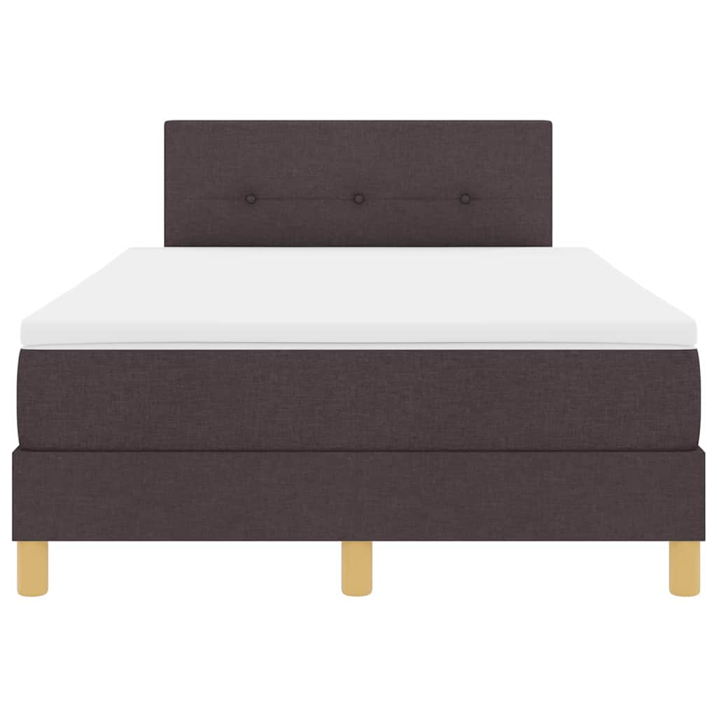 Letto a molle con cuscino Marrone Scuro 120 x 190 cm Tessuto | homemem39
