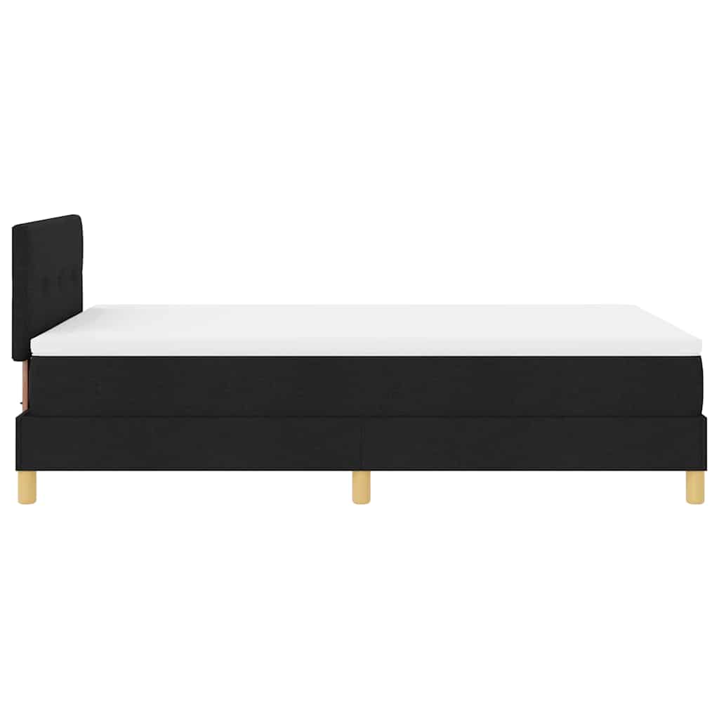 Letto a molle con cuscino Nero 120 x 200 cm Tessuto | homemem39