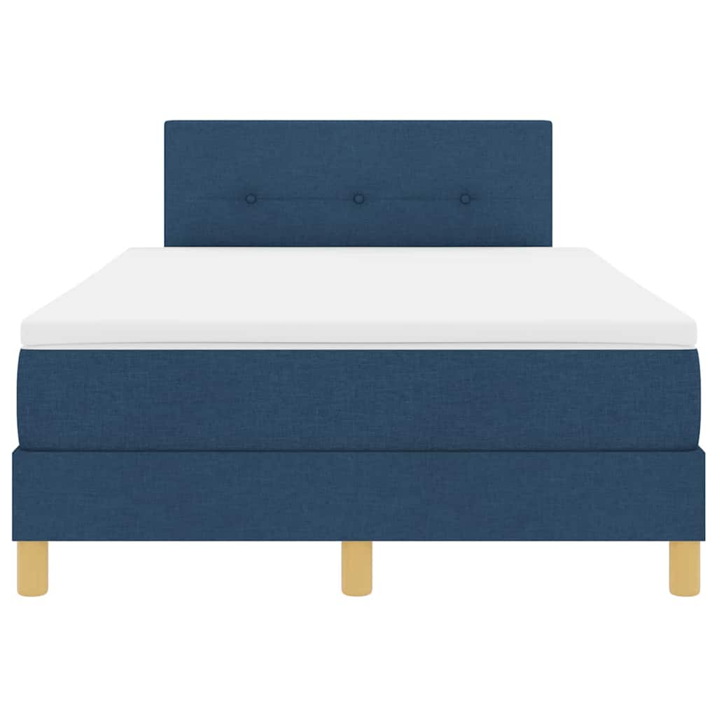 Letto a molle con cuscino con testiera Blu 120 x 200 cm Tessuto | homemem39
