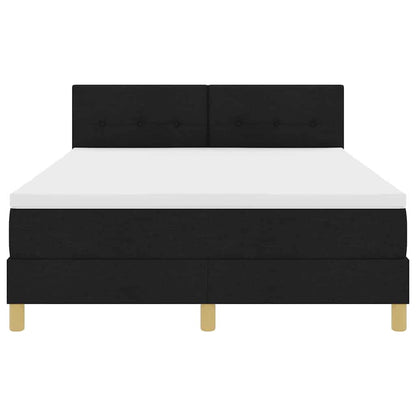 Letto a molle con cuscino Nero 140 x 200 cm Tessuto | homemem39