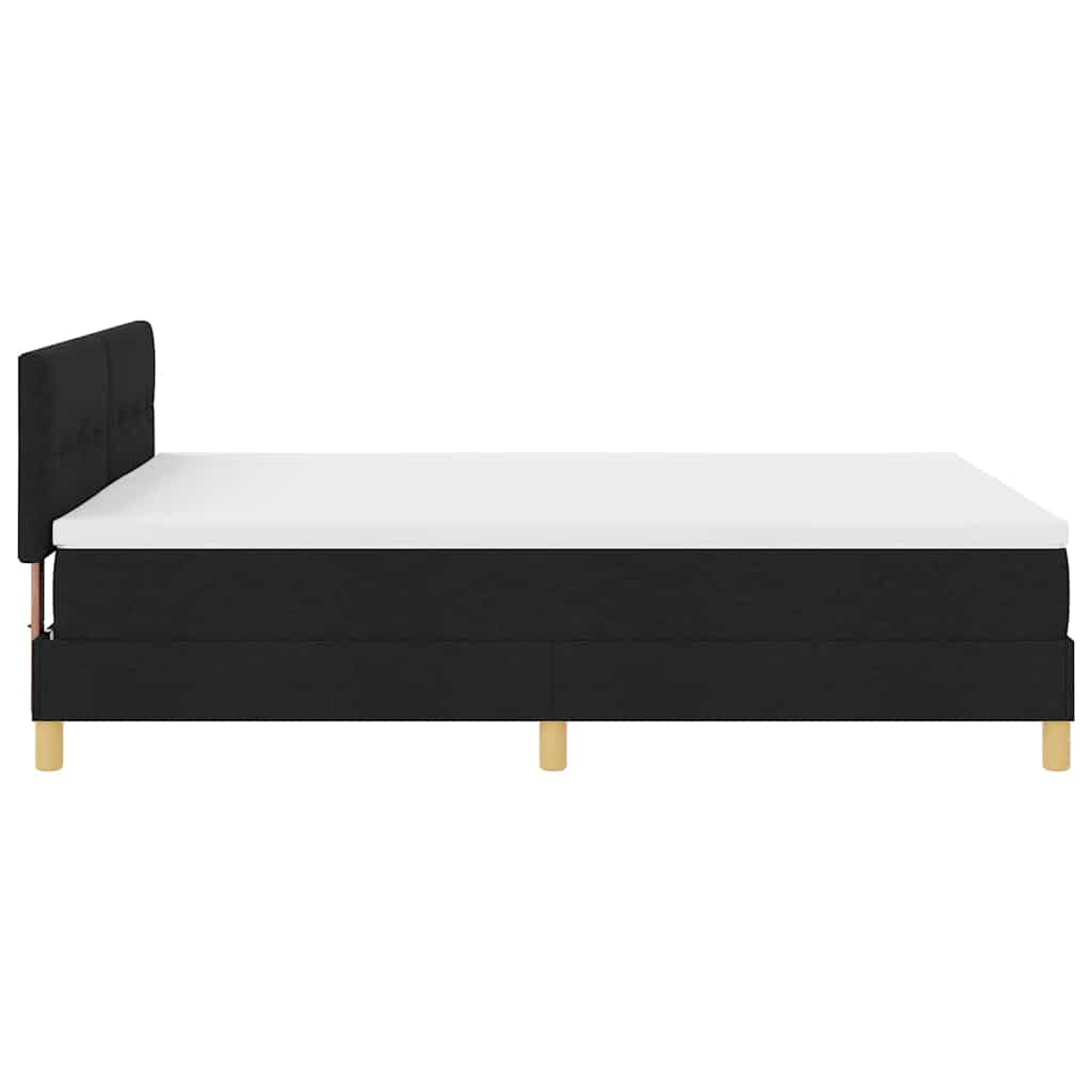Letto a molle con cuscino Nero 160 x 200 cm Tessuto | homemem39