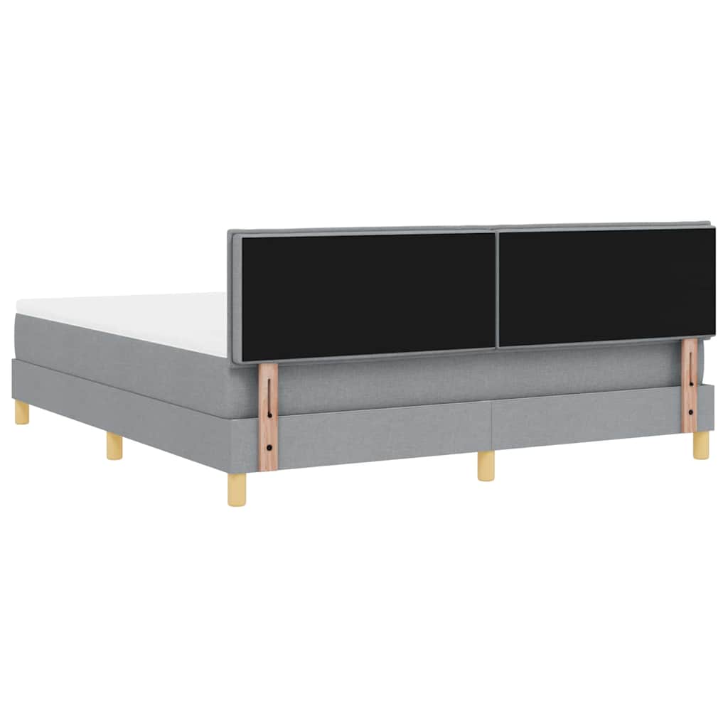 Letto a molle con cuscino Grigio chiaro 180 x 200 cm Tessuto | homemem39