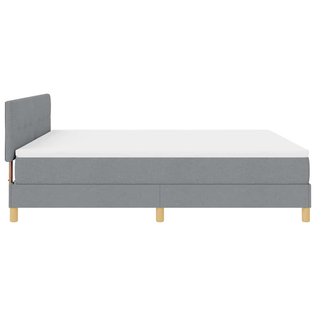 Letto a molle con cuscino Grigio chiaro 180 x 200 cm Tessuto | homemem39