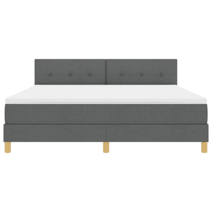 Letto a molle con materasso Grigio scuro 180 x 200 cm Tessuto