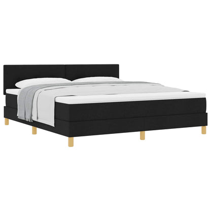 Letto a molle con cuscino Nero 180 x 200 cm Tessuto | homemem39