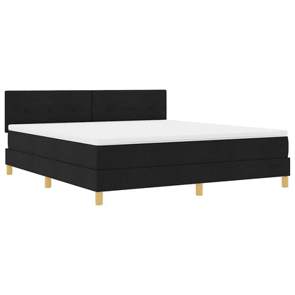 Letto a molle con cuscino Nero 180 x 200 cm Tessuto | homemem39