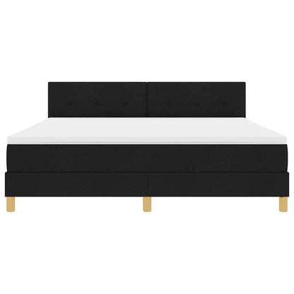 Letto a molle con cuscino Nero 180 x 200 cm Tessuto | homemem39