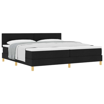 Letto a molle con cuscino Nero 200 x 200 cm Tessuto | homemem39