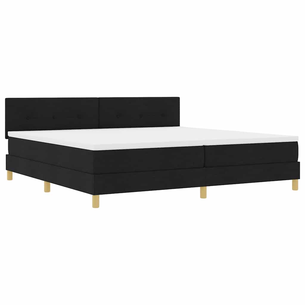 Letto a molle con cuscino Nero 200 x 200 cm Tessuto | homemem39