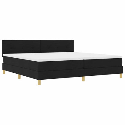 Letto a molle con cuscino Nero 200 x 200 cm Tessuto | homemem39