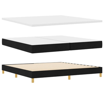 Letto a molle con cuscino Nero 200 x 200 cm Tessuto | homemem39