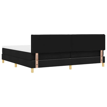 Letto a molle con cuscino Nero 200 x 200 cm Tessuto | homemem39