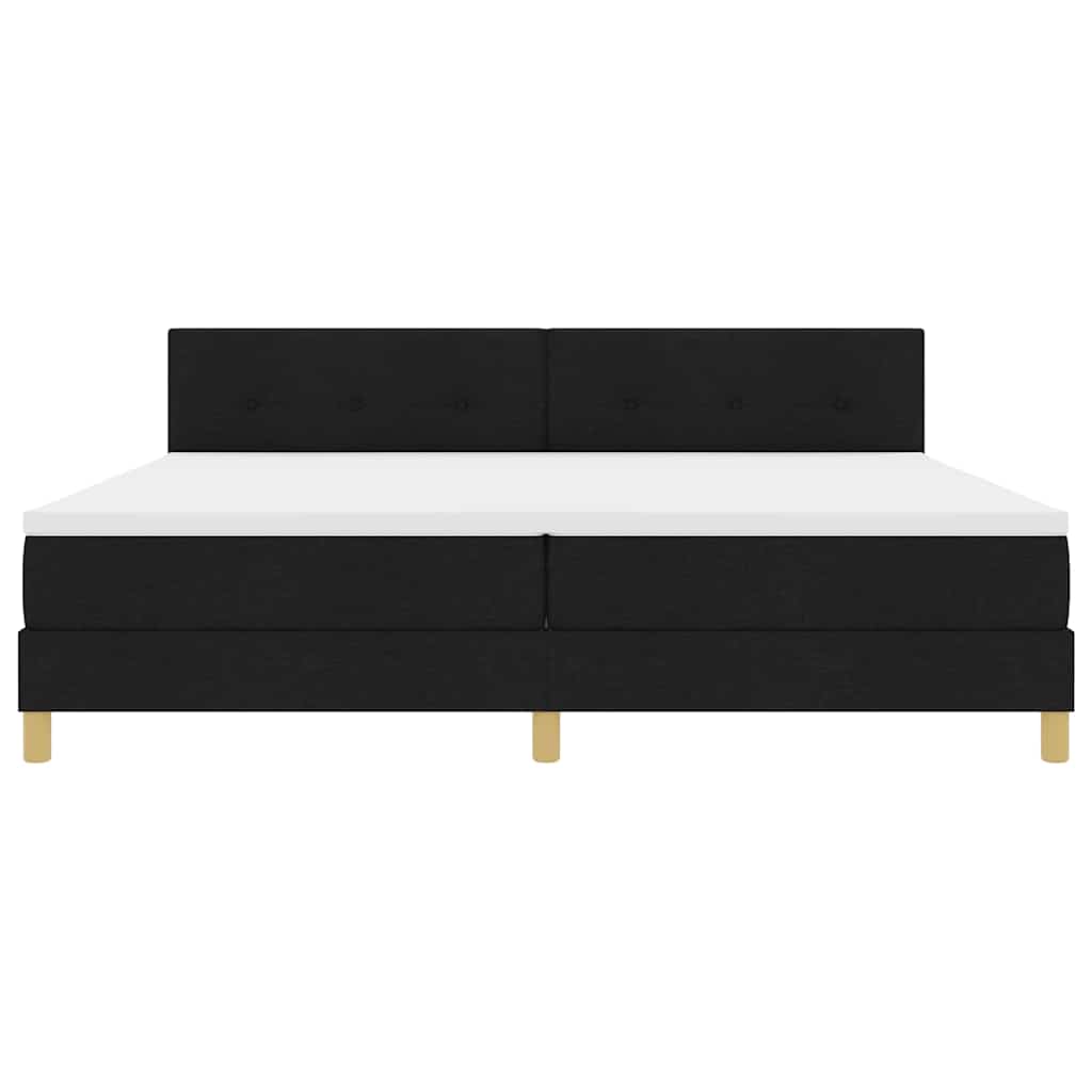Letto a molle con cuscino Nero 200 x 200 cm Tessuto | homemem39