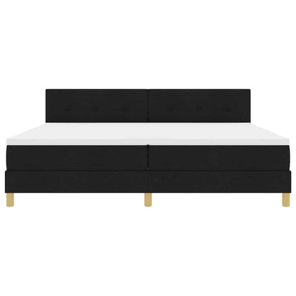 Letto a molle con cuscino Nero 200 x 200 cm Tessuto | homemem39