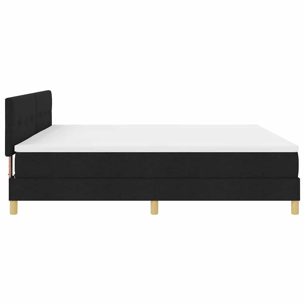 Letto a molle con cuscino Nero 200 x 200 cm Tessuto | homemem39